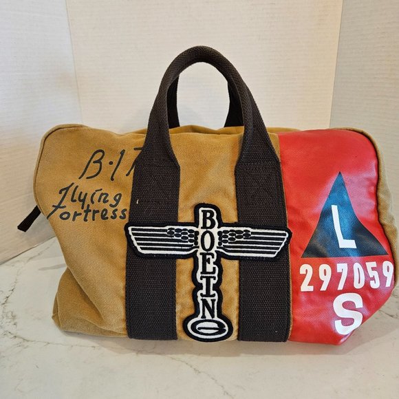 Red Canoe Other - Red Canoe B-17 KIT BAG Tan with Dark Brown, Twill Flight Bag